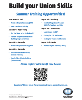 Summer Training 2026